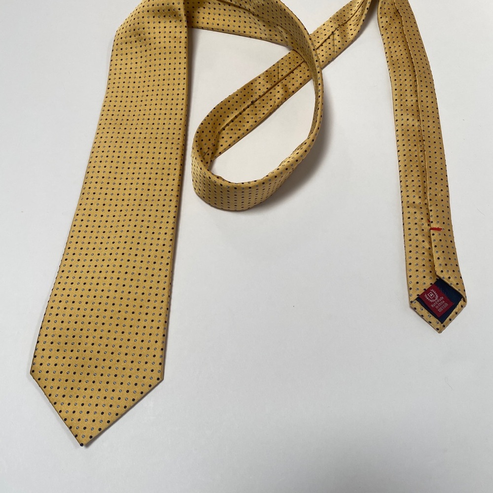 Chaps Yellow Silk Dot Tie